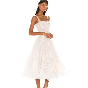 Bronx and Banco Mademoiselle Bridal Midi Dress in White